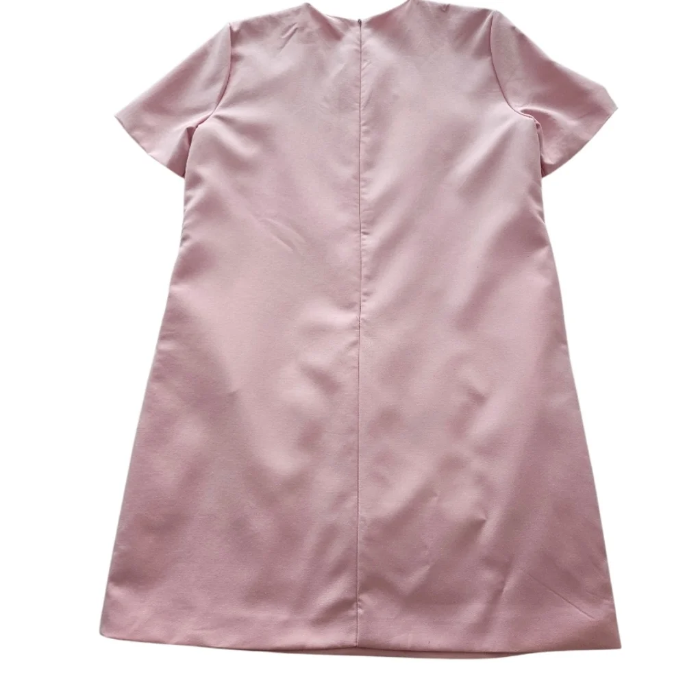 NWOT Pink Baby Pink  Dress with Embellished Sworowski Cristals Neckline - Picture 7 of 8